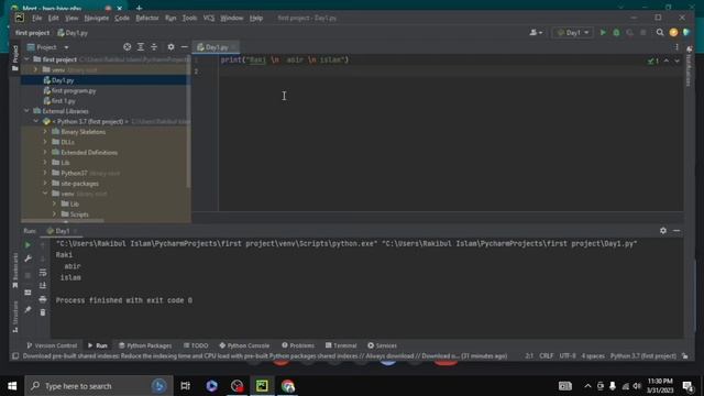 Python Bangla Tutorial Day 1: print & multi line comments ~ Coding School bd смотреть онлайн