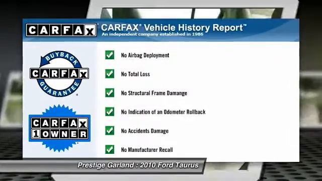 2010 Ford Taurus Garland TX D1989A смотреть онлайн