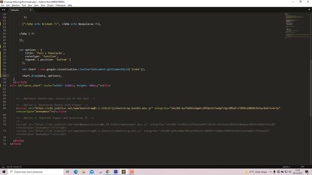 Google Charts - Gráfico de linhas com PHP, MySQL e Bootstrap | Com Código Fonte смотреть онлайн