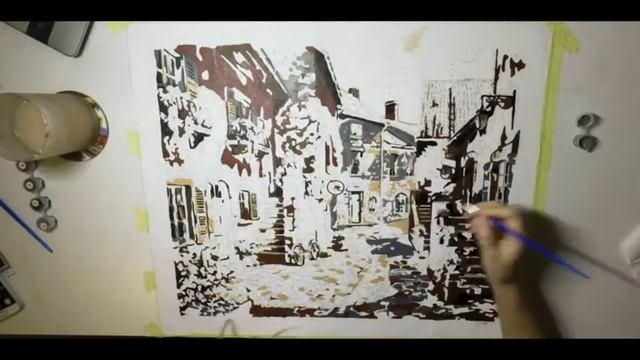 Процесс рисования картины по номерам (timelapse) смотреть онлайн