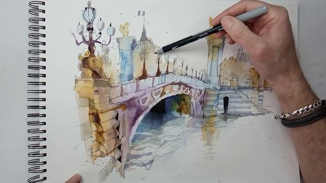 Sneak Peek of Ian Fennelly's Sketch Pont Alexandre III Bridge workshop смотреть онлайн