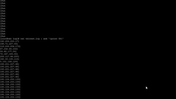 Use AWK to extract & format Linux log file output