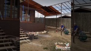 Каркас из профильной трубы.  Навес для мангала.  Сварочные работы.