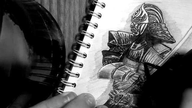 Рисую самурая. Перевожу карандашный вариант в вариант гелевой ручкой смотреть онлайн