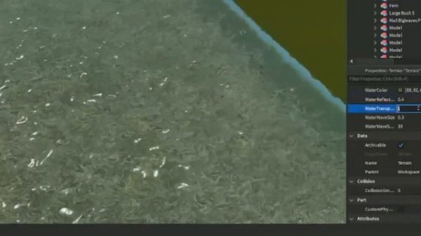 How to get clear/realistic water in roblox studio