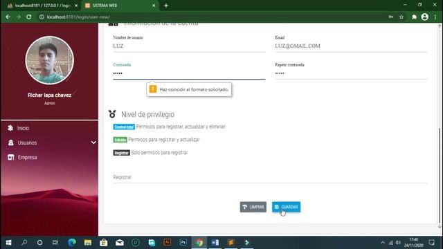 Sistema de login con privilegios , desarrollado en PHP, MySQL, AJAX y Bootstrap || MVC смотреть онлайн
