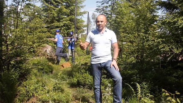 Монтаж забора на винтовых сваях от ООО СВ Фундамент смотреть онлайн