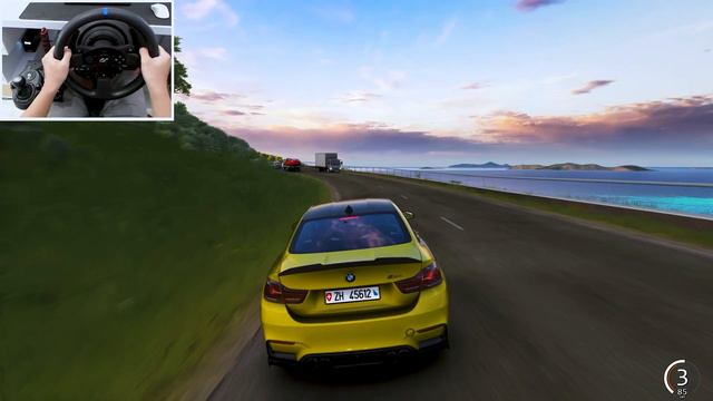 BMW M4 - Union island | Assetto Corsa (Thrustmaster T300RS GT) Gameplay смотреть онлайн