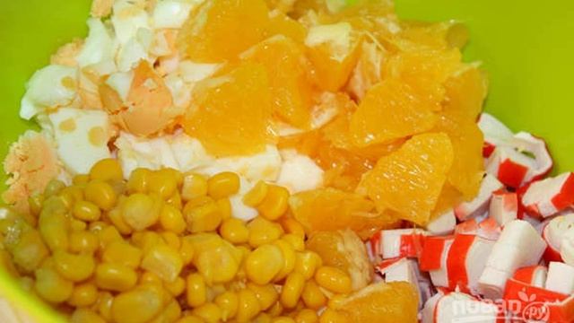 Крабовый салат с апельсинами смотреть онлайн