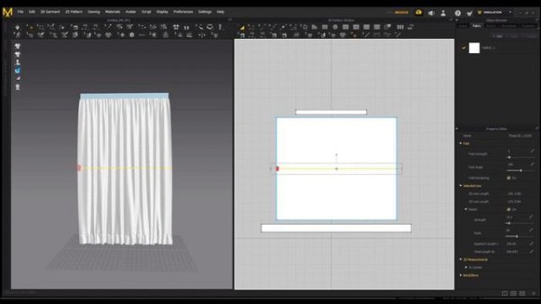 Curtain 3D Model in Marvelous designer | Marvelous Designer Tutorial | Download and Create