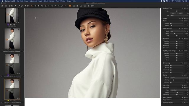 Photoshop Fashion Retouch - Part 2 (crop image, add grain, saturation and contrast) on Capture One смотреть онлайн
