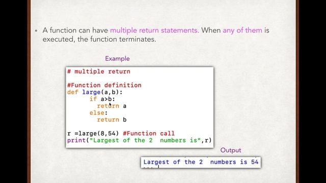 Return Statement in Python смотреть онлайн