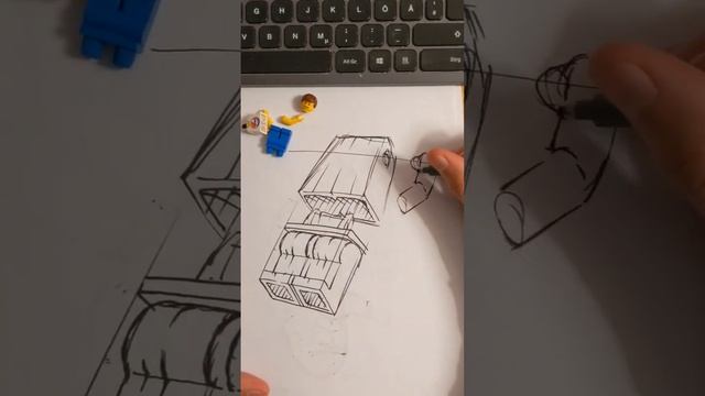 drawing an exploded lego man ? #artprocess #industrialdesign #sketching #howtodraw #drawing #art смотреть онлайн