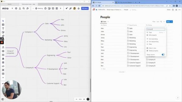 How to use Notion as a tool for creating mind-maps with Relation property and Grouping feature