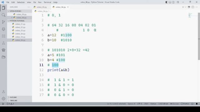 Bitwise operator | The Absolute Beginner | Python Series #06 смотреть онлайн