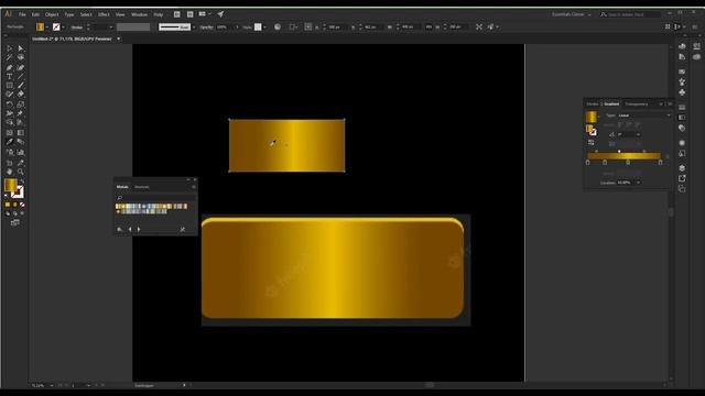 Golden gradient text effect in adobe illustrator cc Adobe illustrator tutorial смотреть онлайн