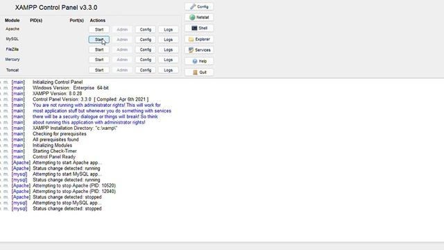 XAMPP Control Panel v3 3 0 Compiled Apr 6th 2021 2023 11 06 20 03 18 смотреть онлайн