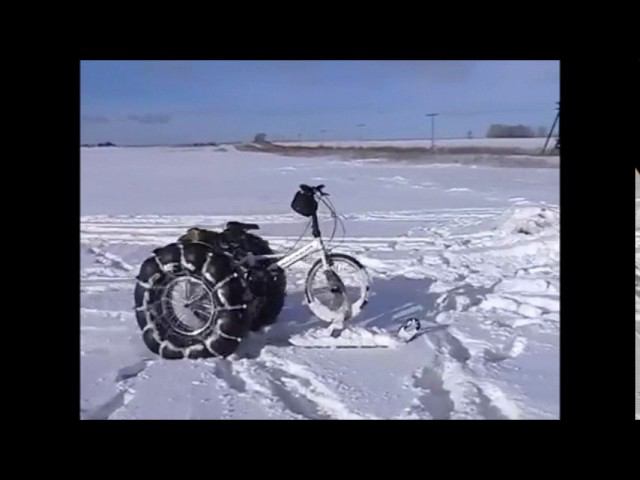 Мотовелосипед Комета со снежным модулем смотреть онлайн