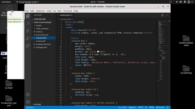 Convert html to pdf using NodeJs | JavaScript Invoice Generator смотреть онлайн