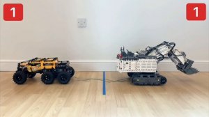 ЛЕГО...ПЕРЕТЯГИВАНИЕ КАНАТА! Лего Техник 6х6 против Либхерр