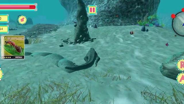 Underwater Crocodile Simulator Crocodile Games Android Game смотреть онлайн