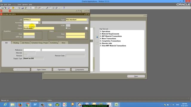 Oracle ODM Non Standard Discrete Job Scenario For Scrap Items смотреть онлайн