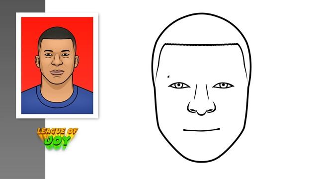 How to DRAW KYLIAN MBAPPE step by step смотреть онлайн