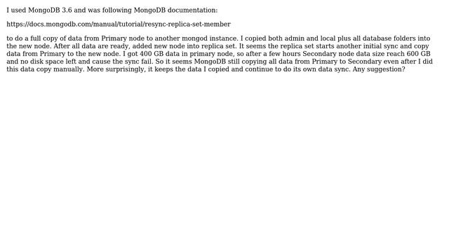 Databases: MongoDB Replica Set Sync data by Copying Data Files from Another Member смотреть онлайн