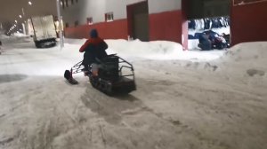 Первый выезд на удлиненном мотобуксировщике IKUDZO LONG с лыжным модулем