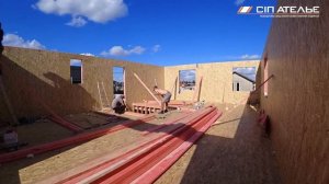 Дом из СИП панелей / монтаж за 8 мин - КГ «Межречье» под Киевом, площадь 152 м2 - Плоская кровля