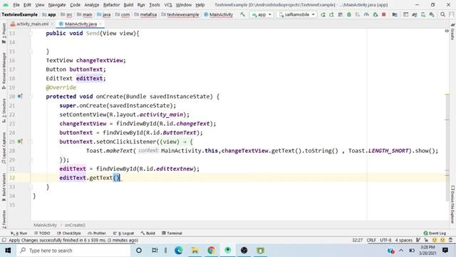 Edit text in Android Studio | Text fields in android studio | Java смотреть онлайн