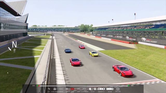 Ferrari 430 GT3 vs Ferrari 458 Italia. Silverstone International. Assetto Corsa.T300RS GT. 模擬賽車 смотреть онлайн