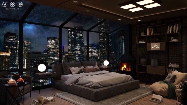 Cozy Bedroom Ambience With Healing Sleep Music - Eliminate Stress, Release Of Melatonin And Toxin