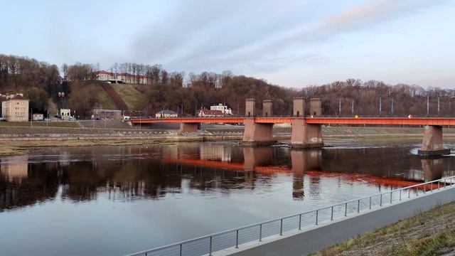 Kaunas Lithuania 4k|Каунас Литва,міст Вітаутаса,прогулянка містом смотреть онлайн