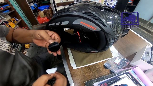 M1s plus Bluetooth communicator Setup on my new LS2 Thunder carbon Helmet || Bikers Diary смотреть онлайн