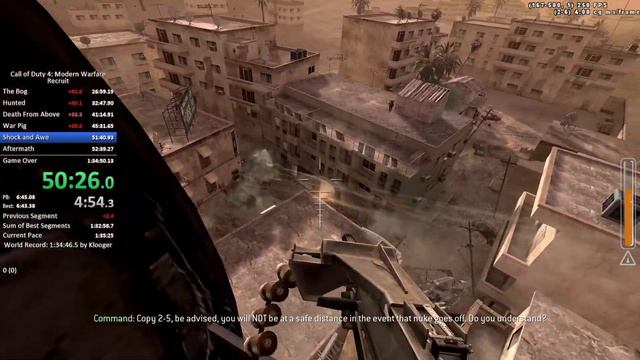 [FWR] Call Of Duty 4: Modern Warfare Any% Speedrun 1:34:46.390