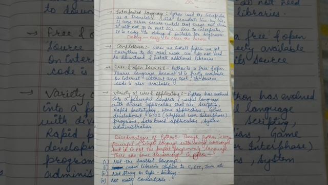 Class-12//Computer science(Python) /Handwrittennotes/topic-Concept of python programming смотреть онлайн