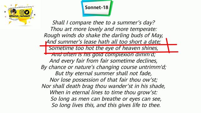 Sonnet 18 'Shall I Compare Thee' by W.Shakespeare line by line analysis and summary смотреть онлайн