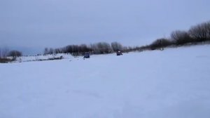 испытание снегоходов на скорость1   arctic cat bearcat 660 wt turbo и arctic cat bearcat z1 xt