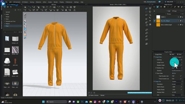 How to Create a 360 animation (turntables) in Clo3d/Marvelous Designer смотреть онлайн