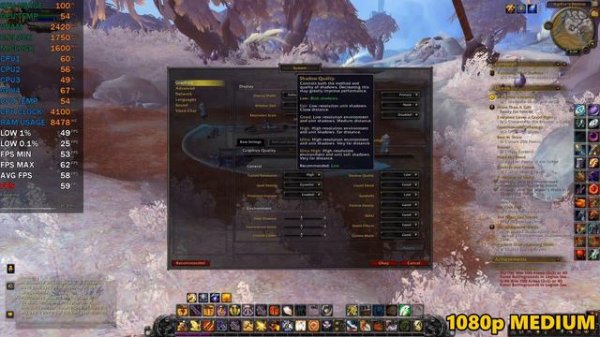 RYZEN 3 3200G VEGA 8 WORLD OF WARCRAFT SHADOWLANDS
