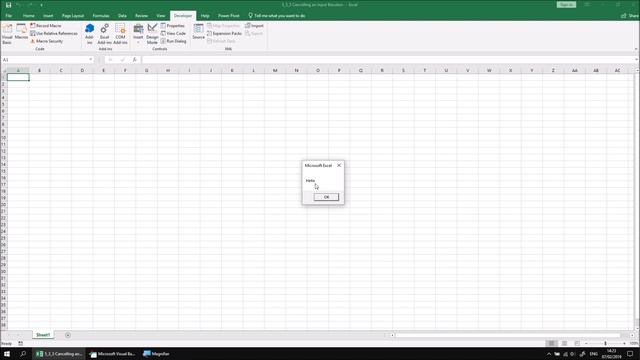 Excel VBA Online Course - 5.3.3 Cancelling an Input Box смотреть онлайн