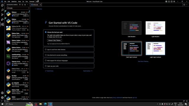 Актуальная УСТАНОВКА Visual Studio Code для Python смотреть онлайн