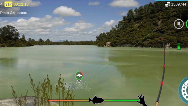 на что ловить черного каймана в игре My Fishing World