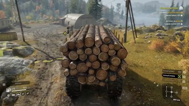 SnowRunner. США. Мичиган. Помощь острову смотреть онлайн