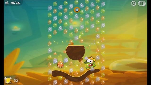 Cut the Rope 2 - Level 145 (3 stars, 26 fruits, beat the timer) смотреть онлайн