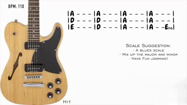 A Blues Backing Track _ Guitar Backing Track In A Major смотреть онлайн