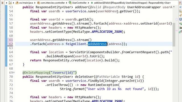 SpringBoot User app rest API - Microservices- FeignClient Integration part 13 смотреть онлайн