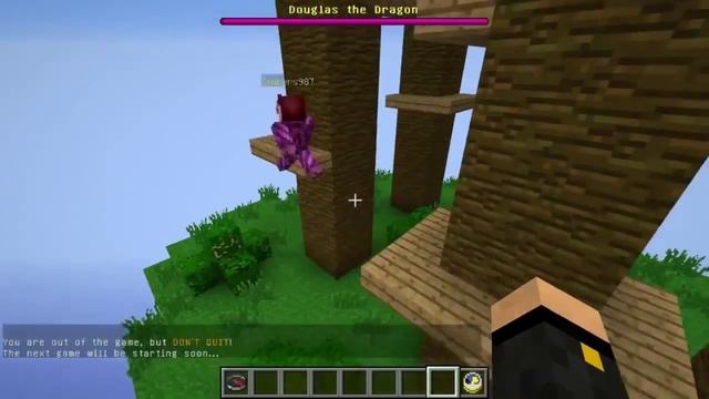 Дракон ест блоки Minecraft Dragon Escape Mini Game LastRise смотреть онлайн