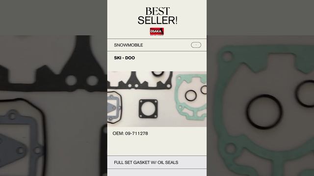 SKI-DOO Snowmobile Full Set Gasket with Oil Seal 09-711278 #snowmobile #skidoo #arcticcat #polaris смотреть онлайн